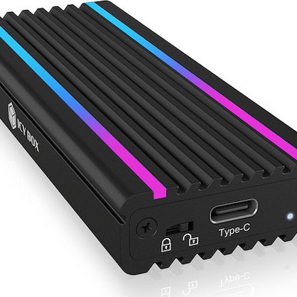 Icy Box IB-1824ML-C31 Θήκη για Σκληρό Δίσκο M.2 PCI Express NVME με σύνδεση USB 3.1 Type-C IB-1824ML-C31