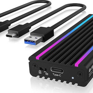 Icy Box IB-1824ML-C31 Θήκη για Σκληρό Δίσκο M.2 PCI Express NVME με σύνδεση USB 3.1 Type-C IB-1824ML-C31