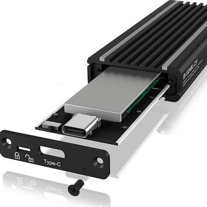 Icy Box IB-1824ML-C31 Θήκη για Σκληρό Δίσκο M.2 PCI Express NVME με σύνδεση USB 3.1 Type-C IB-1824ML-C31