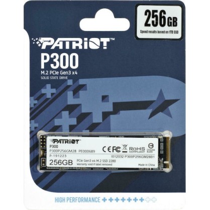 Patriot P300 SSD 256GB M.2 NVMe PCI Express 3.0