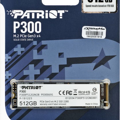 Patriot P300 SSD 512GB M.2 NVMe PCI Express 3.0