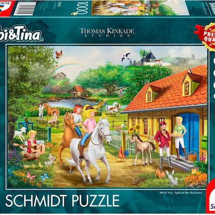 Schmidt Spiele Thomas Kinkade Studios Bibi & Tina – Fun At Martinshof Puzzle 1000 Pieces