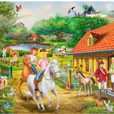 Schmidt Spiele Thomas Kinkade Studios Bibi & Tina – Fun At Martinshof Puzzle 1000 Pieces