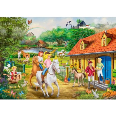 Schmidt Spiele Thomas Kinkade Studios Bibi & Tina – Fun At Martinshof Puzzle 1000 Pieces