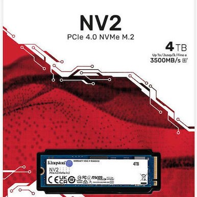 Kingston Nv3 SSD 4TB M.2 NVMe PCI Express 4.0