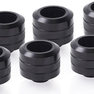 Alphacool Icicle PRO 16mm HardTube fitting G1/4 Μαύρο