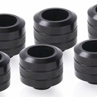 Alphacool Icicle PRO 16mm HardTube fitting G1/4 Μαύρο