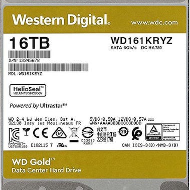 Western Digital Gold 16TB HDD Σκληρός Δίσκος 3.5