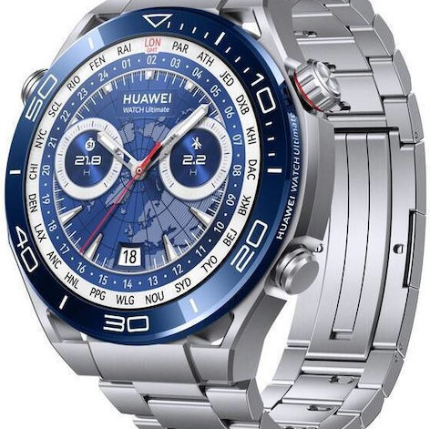 Huawei Watch Ultimate Ceramic 49mm Αδιάβροχο με Παλμογράφο (Μπλε)