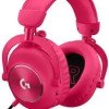 Logitech Pro X 2 Lightspeed Ασύρματο Over Ear Gaming Headset με σύνδεση 3.5mm / Bluetooth Ροζ