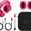 Logitech Pro X 2 Lightspeed Ασύρματο Over Ear Gaming Headset με σύνδεση 3.5mm / Bluetooth Ροζ