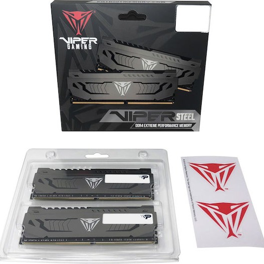 Patriot Viper Steel DDR4 32GB RAM με 2x16GB Modules και Ταχύτητα 3600 για Desktop