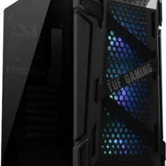 Asus TUF Gaming GT301 Midi Tower Κουτί Υπολογιστή με Πλαϊνό Παράθυρο και RGB Φωτισμό Μαύρο