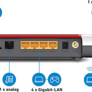 AVM FRITZ!Box 6850 LTE Ασύρματο 4G Router Wi‑Fi 4 με 4 Θύρες Gigabit