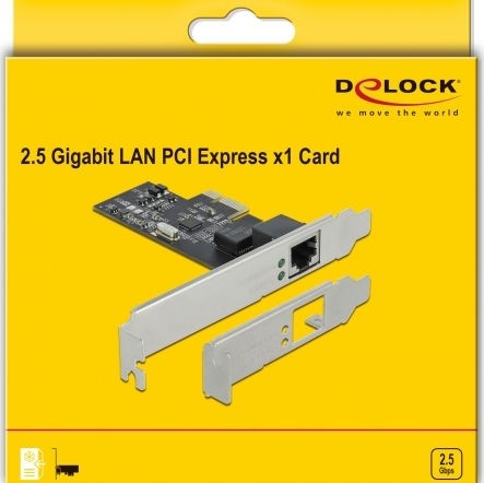 DeLock Ενσύρματη Κάρτα Δικτύου Gigabit (2.5Gbps) Ethernet PCI