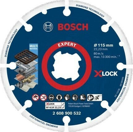 Bosch Expert Diamond Metal Wheel X-Lock Δίσκος Κοπής Μετάλλου 115mm 2608900532