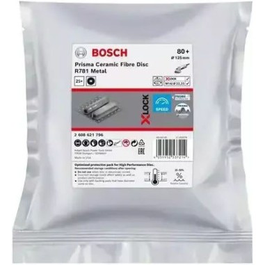 Bosch Φύλλο Λείανσης Έκκεντρου Τριβείου K80 125x125mm Σετ 25τμχ