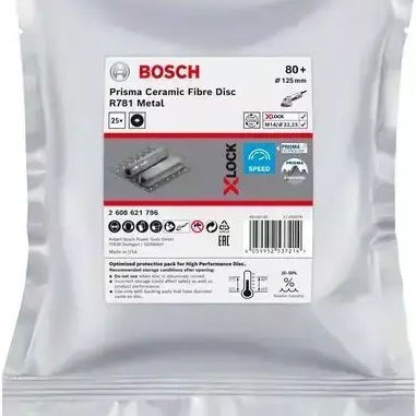 Bosch Φύλλο Λείανσης Έκκεντρου Τριβείου K80 125x125mm Σετ 25τμχ