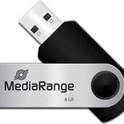 MediaRange Neutral 8GB USB 2.0 Stick Μαύρο