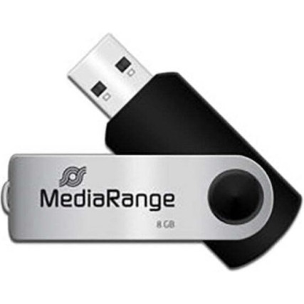 MediaRange Neutral 8GB USB 2.0 Stick Μαύρο