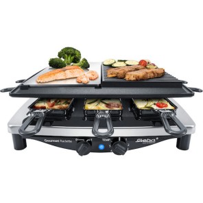 Steba RC 8 Επιτραπέζια Ηλεκτρική Ψησταριά Λείας και Αυλακωτής Πλάκας 1450W με Ρυθμιζόμενο Θερμοστάστη 29x14.5εκ.