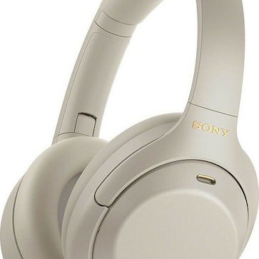 Sony WH-1000XM4 Ασύρματα / Ενσύρματα Over Ear Ακουστικά με 30 ώρες Λειτουργίας και Quick Charge Ασημί