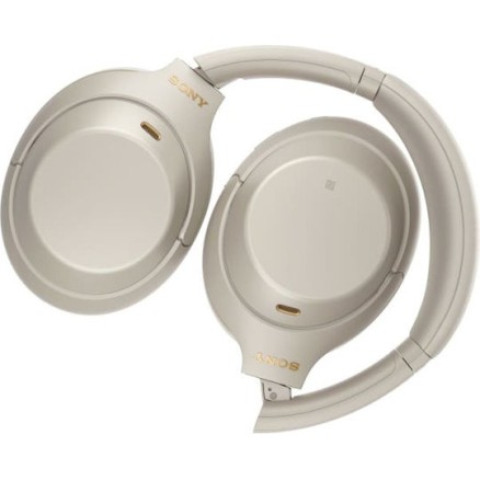 Sony WH-1000XM4 Ασύρματα / Ενσύρματα Over Ear Ακουστικά με 30 ώρες Λειτουργίας και Quick Charge Ασημί