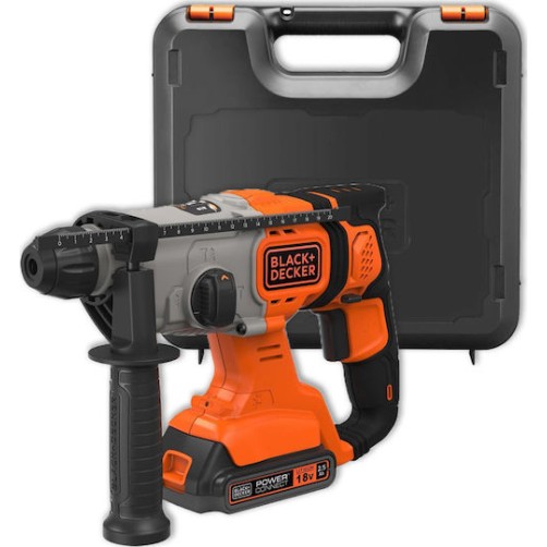 Black & Decker Κρουστικό Σκαπτικό Πιστολέτο Μπαταρίας 18V 2x2.5Ah με Υποδοχή SDS Plus