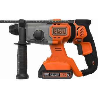 Black & Decker Κρουστικό Σκαπτικό Πιστολέτο Μπαταρίας 18V 2x2.5Ah με Υποδοχή SDS Plus