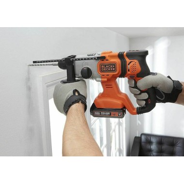 Black & Decker Κρουστικό Σκαπτικό Πιστολέτο Μπαταρίας 18V 2x2.5Ah με Υποδοχή SDS Plus
