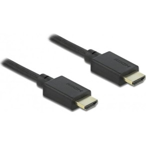 DeLock HDMI 2.1 Cable HDMI male - HDMI male 1m Μαύρο