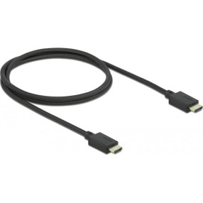 DeLock HDMI 2.1 Cable HDMI male - HDMI male 1m Μαύρο