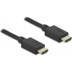 DeLock HDMI 1.3 Braided / Free Angle (180°) Cable HDMI male - HDMI male 2m Μαύρο
