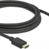 DeLock HDMI 2.1 Braided Cable HDMI male - HDMI male 2.5m Μαύρο