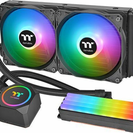 Thermaltake Floe RC240 Υδρόψυξη Επεξεργαστή Διπλού Ανεμιστήρα 120mm για Socket AM4/1200/115x με RGB Φωτισμό