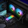 Thermaltake Floe RC240 Υδρόψυξη Επεξεργαστή Διπλού Ανεμιστήρα 120mm για Socket AM4/1200/115x με RGB Φωτισμό