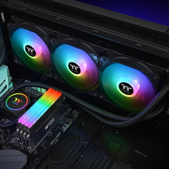 Thermaltake Floe RC360 Υδρόψυξη Επεξεργαστή Τριπλού Ανεμιστήρα 120mm για Socket AM4/1200/115x με RGB Φωτισμό