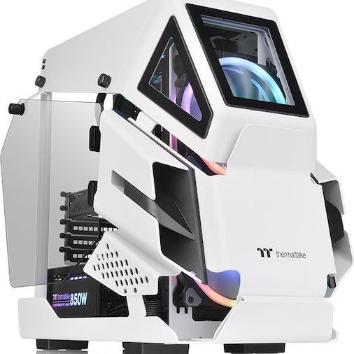 Thermaltake AH T200 Gaming Micro Tower Κουτί Υπολογιστή με Πλαϊνό Παράθυρο Λευκό