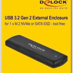 DeLock Θήκη για Σκληρό Δίσκο M.2 PCI Express NVME με σύνδεση USB 3.2