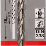 Bosch HSS-G Τρυπάνι HSS-G με Κυλινδρικό Στέλεχος για Μέταλλο 5x86mm