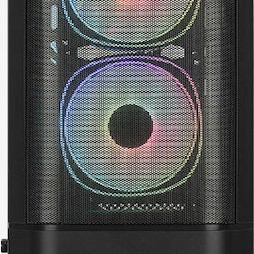 Aerocool Quantum Mesh v3 Gaming Midi Tower Κουτί Υπολογιστή με Πλαϊνό Παράθυρο και RGB Φωτισμό Μαύρο