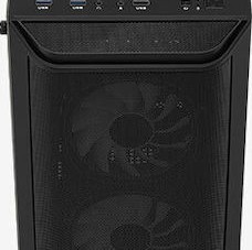 Aerocool Quantum Mesh v3 Gaming Midi Tower Κουτί Υπολογιστή με Πλαϊνό Παράθυρο και RGB Φωτισμό Μαύρο