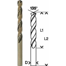 Bosch Τρυπάνι HSS με Κυλινδρικό Στέλεχος για Μέταλλο 8.5x75mm