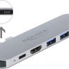 DeLock Docking Station με Διπλό USB-C HDMI 4K PD Γκρι (87753)