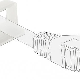 DeLock Οργανωτής καλωδίων με αυτοκόλλητη βάση Λευκό 10τμχ