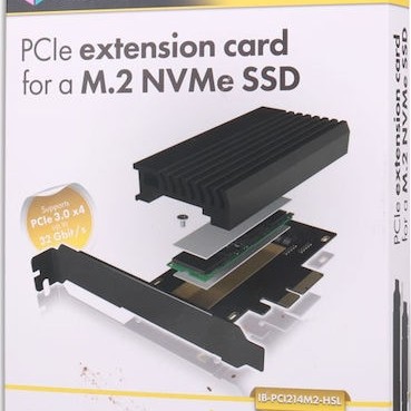 Icy Box Κάρτα PCIe για 1 M.2 NVMe SSD