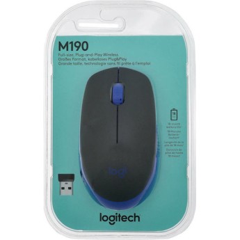 Logitech M190 Ασύρματο Ποντίκι Μπλε