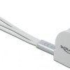 DeLock Retractable USB to Lightning / Type-C / micro USB Cable Λευκό 0.98m (85850)