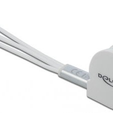 DeLock Retractable USB to Lightning / Type-C / micro USB Cable Λευκό 0.98m (85850)