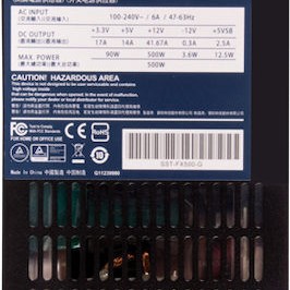 Silverstone FX500-G 500W Μαύρο Τροφοδοτικό Υπολογιστή Full Wired 80 Plus Gold